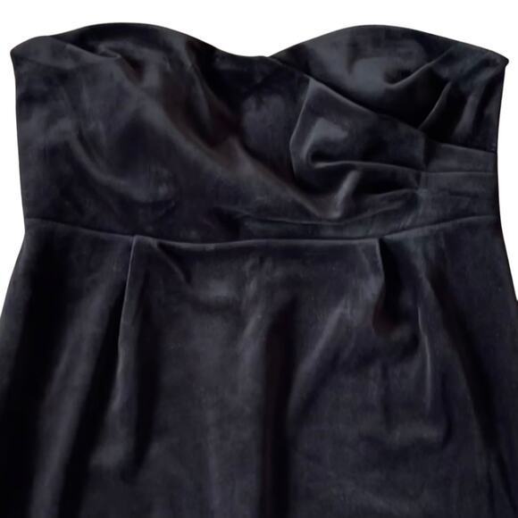 Express Sheath Dress Pencil Velvet Strapless Underwire Ruched - Picture 7 of 11